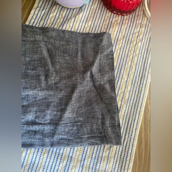 Opus Maritta Pants Women Blue Straight Wide Leg EU Size 42 Drawstring 100% Linen - Picture 10 of 15